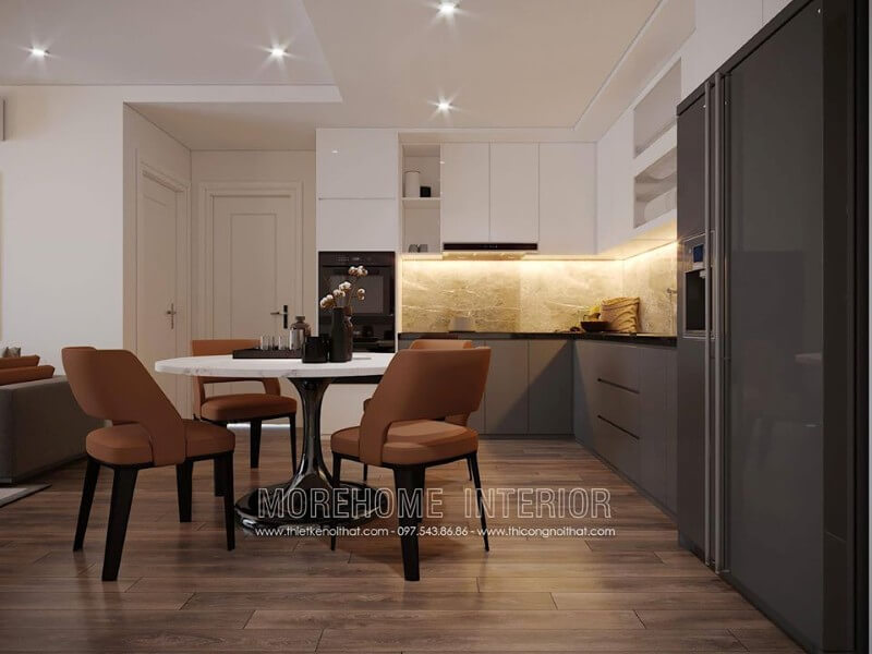Mẫu tủ bếp hiện đại được nhiều khách hàng lựa chọn cho nhiều căn hộ có diện tích nhỏ như chung cư, nhà phố... Tủ bếp hiện đại, tủ bếp chữ u, tủ bếp chữ i, tủ bếp chữ l