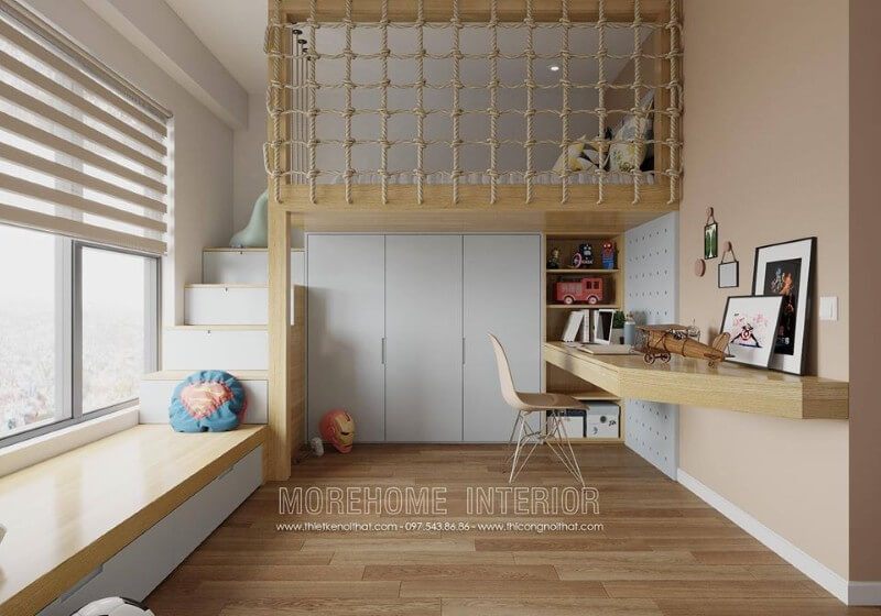 Không gian phòng ngủ cho bé tại căn hộ chung cư cao cấp