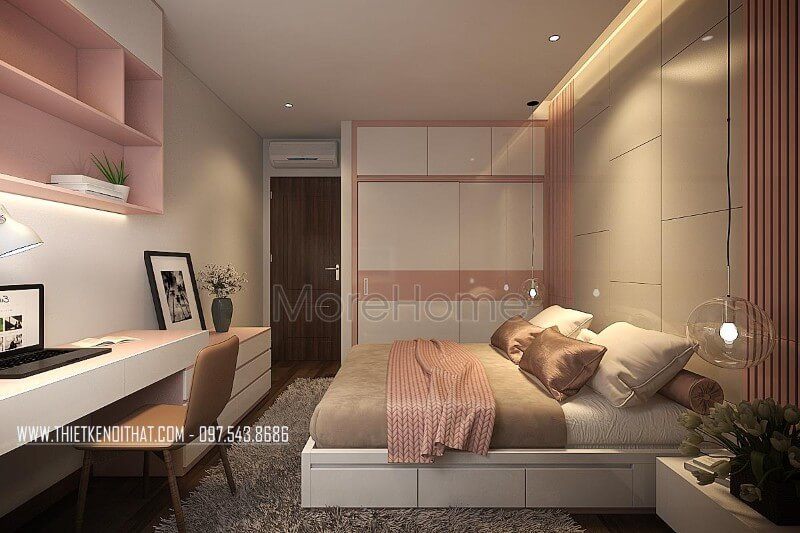 Đồ nội thất phòng ngủ cho bé chủ yếu làm từ chất liệu gỗ công nghiệp, hiện đại và tiện dụng