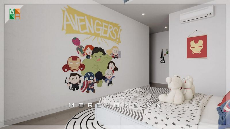 Mẫu thiết kế phòng ngủ hiện đại dành cho bé với tone màu trắng chủ đạo. Mọi thứ đều được tối giản hóa nhằm mang lại một không gian phòng ngủ thông thoáng và gọn gàng nhất.